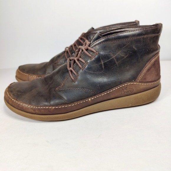 Chaco Montrose Men's Brown Java Leather Chukka Boots Lace Up Size 10.5 - Picture 1 of 11